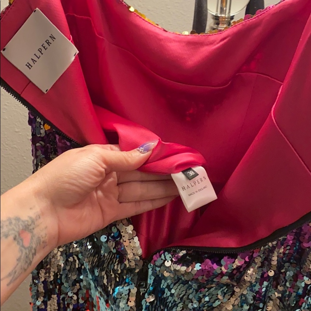 Halpern Mini “ tank “ Sequence Dress - Picture 8 of 8